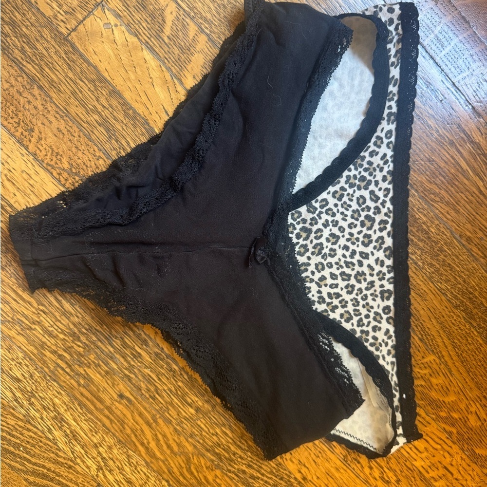 LOT OF 2 Lace Trim Cotton Panties